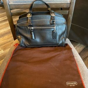 Vintage Black Leather Coach Purse